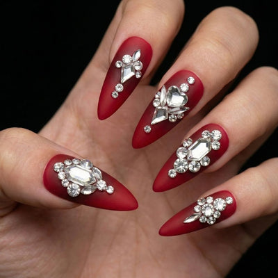 Pre-Arranged Crystal Nail Art