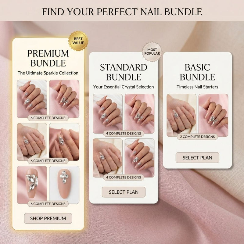 Pre-Arranged Crystal Nail Art