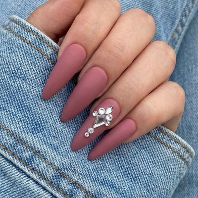 Pre-Arranged Crystal Nail Art