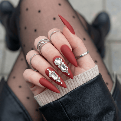 Pre-Arranged Crystal Nail Art
