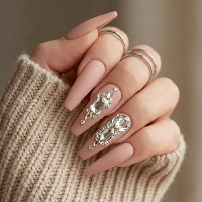 Pre-Arranged Crystal Nail Art